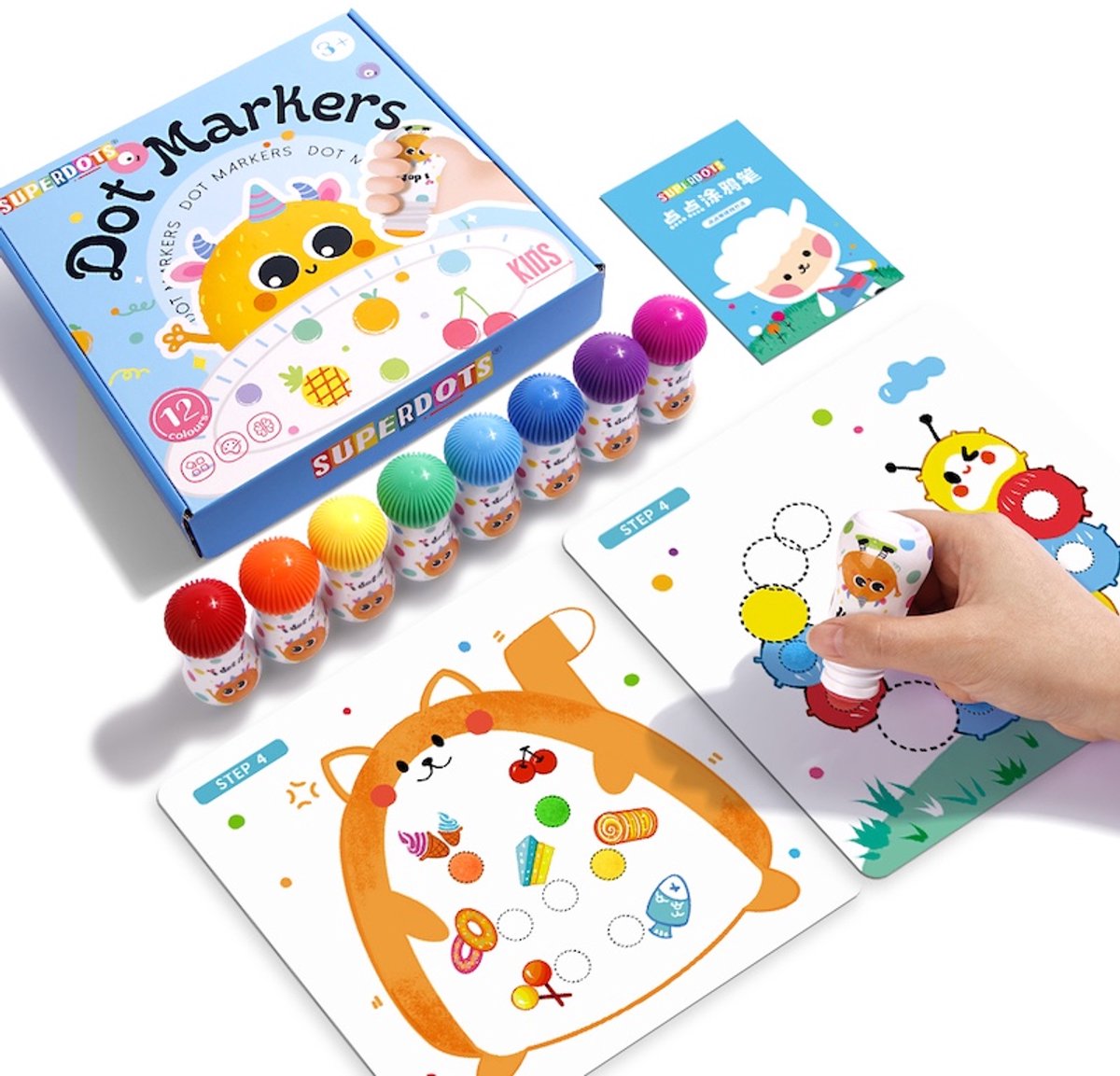 Bingodabber Kids met kleurplaten | Inhoud 25 ml | 12 stuks